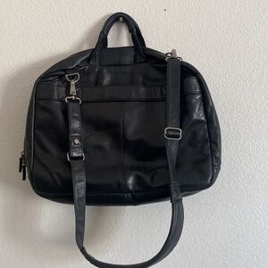 EL PORTAL Men’s Black Premium Leather Briefcase